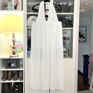 Cupshe Elegant White Halter Swim Coverup